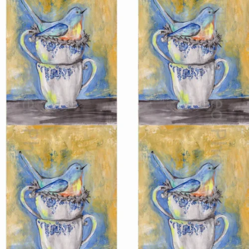 Bluebird Nesting, 3x5 - Connie's Rice Paper