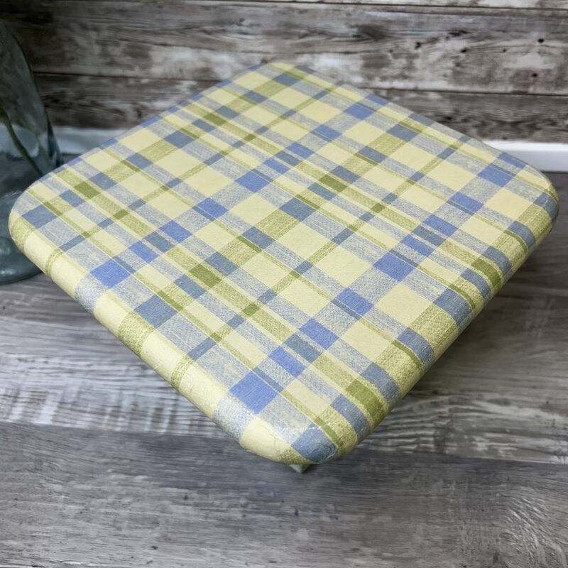 Upcycled Plaid Wooden Riser - Image 4