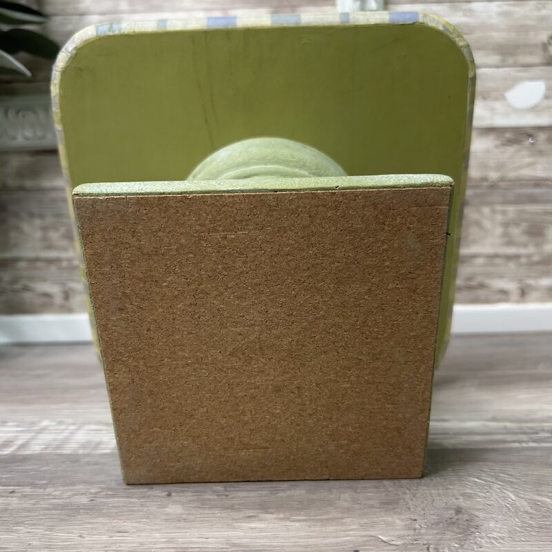 Upcycled Plaid Wooden Riser - Image 5