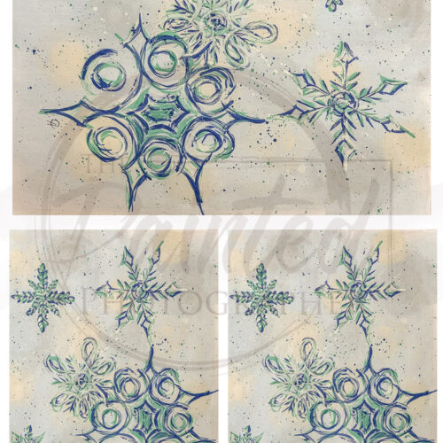 Snowflake Background, Multiple - Connie's Rice Paper