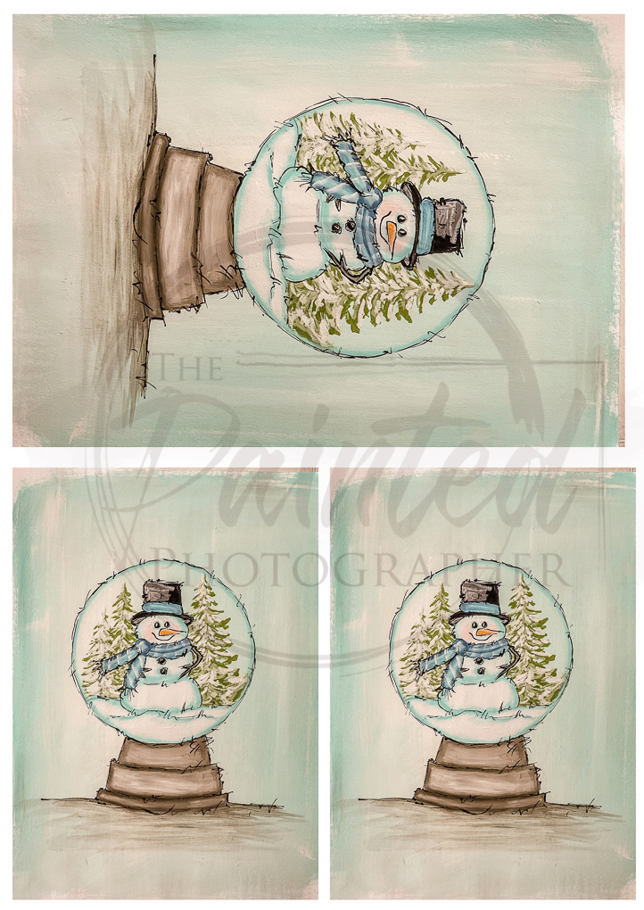 Snowman Globe, Multiple - Connie's Rice Paper