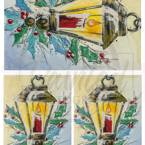 Winter Lantern, Multiple - Connie's Rice Paper