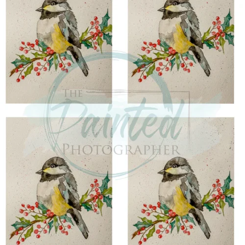 Merry Tweet Mis Watercolor, Multiple - Connie's Rice Paper