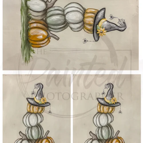 Pumpkin Stack w/Spiders Multiple - Connie's Rice Paper