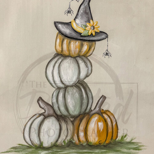 Pumpkin Stack w/Spiders - Connie's Rice Paper