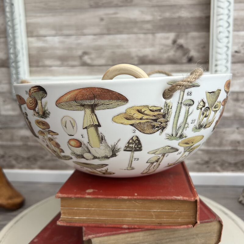 Mushroom and Moth Ceramic Hanging Bowls - Image 8