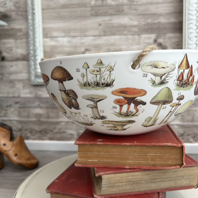 Mushroom and Moth Ceramic Hanging Bowls - Image 7