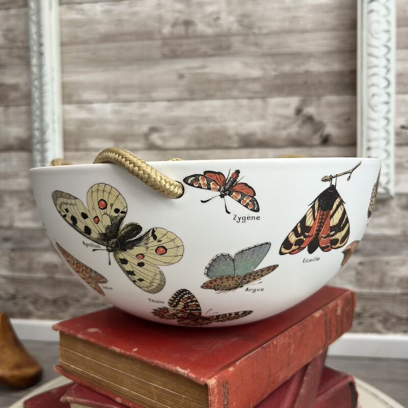 Mushroom and Moth Ceramic Hanging Bowls - Image 2