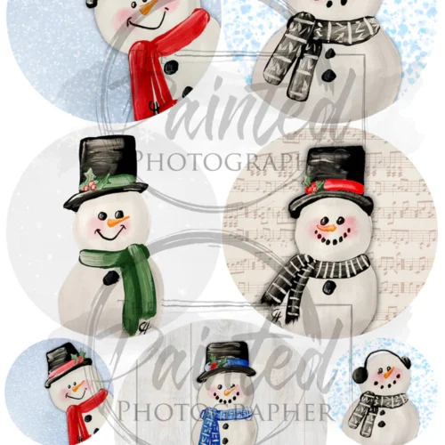 Snowman Ornament Set, Multiple - Connie's Rice Paper