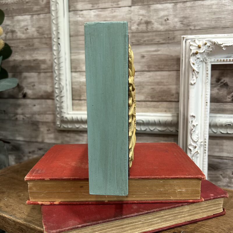 6" Wooden Decor Piece with Copper Effect Paint and Resin Sunflower - Image 3