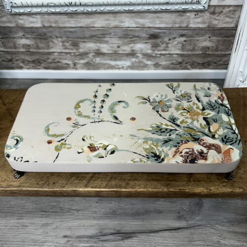 Small Rectangular Wooden Riser with Beautiful Paint Inlay