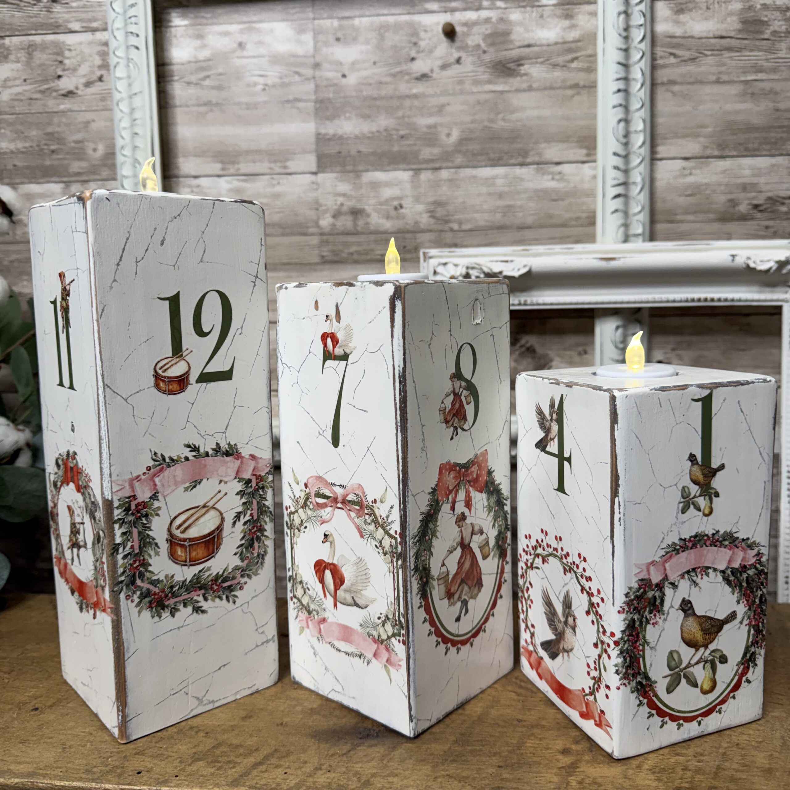 12 Days of Christmas Wooden Decor Blocks