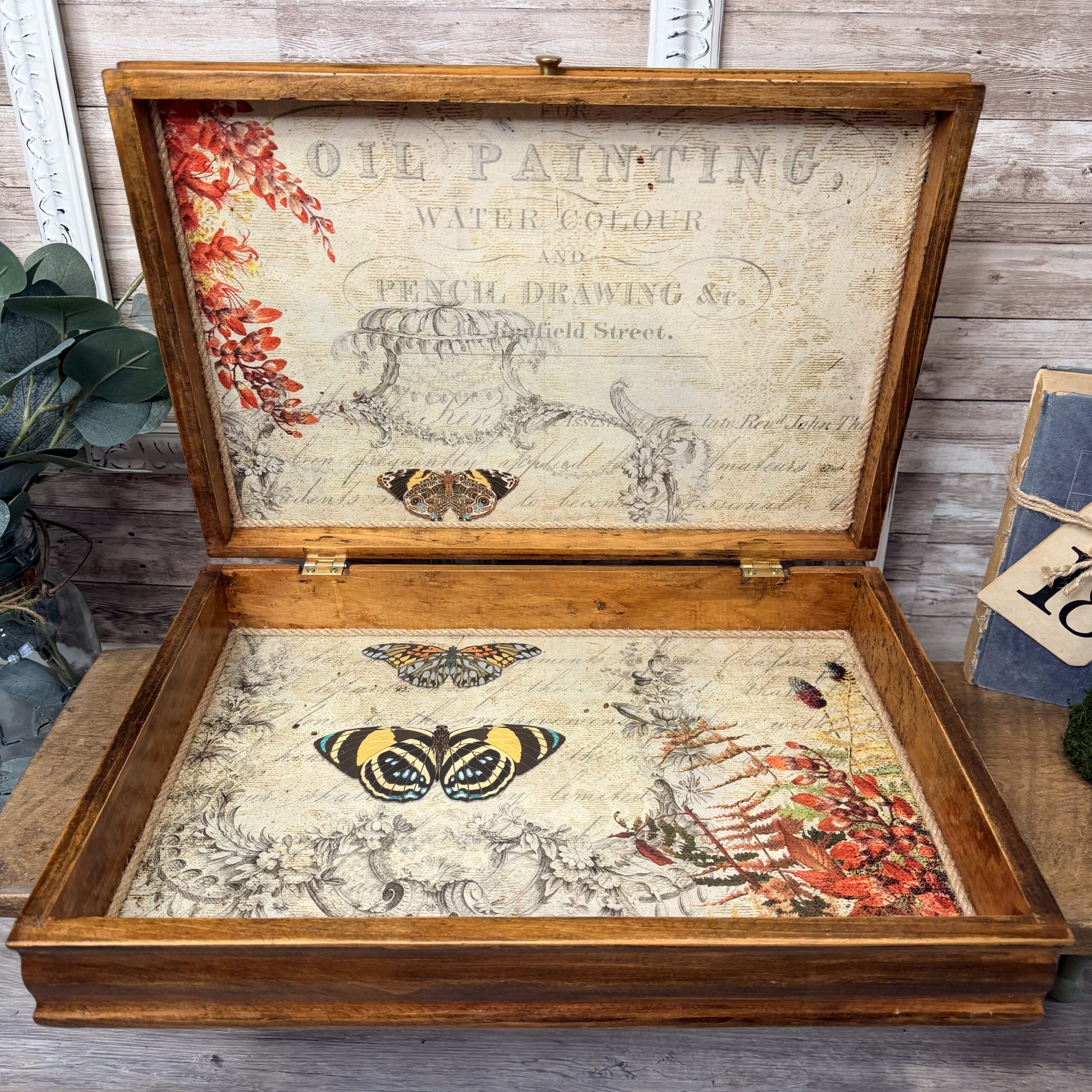 Large Vintage Wooden Storage Box