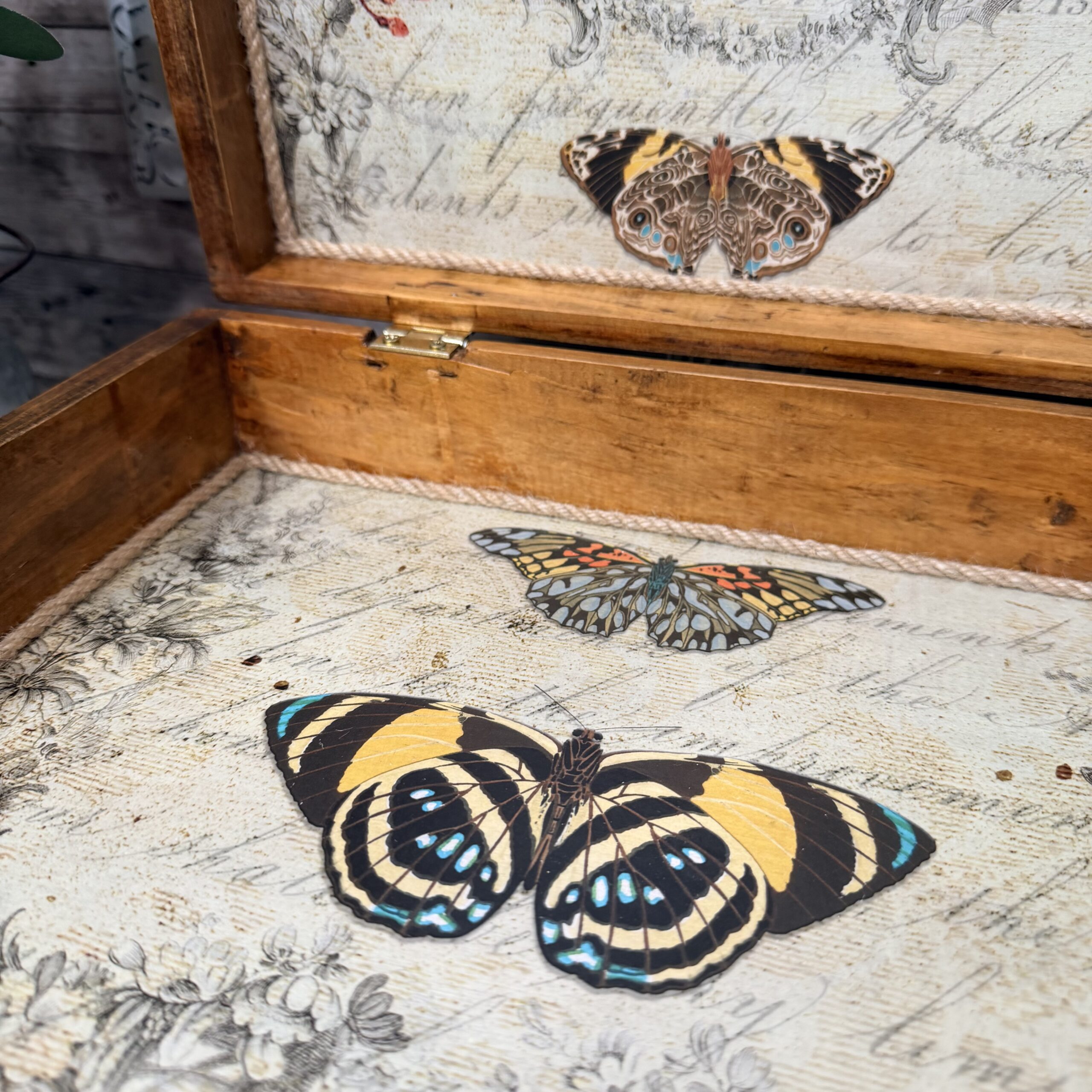 Large Vintage Wooden Storage Box - Image 2