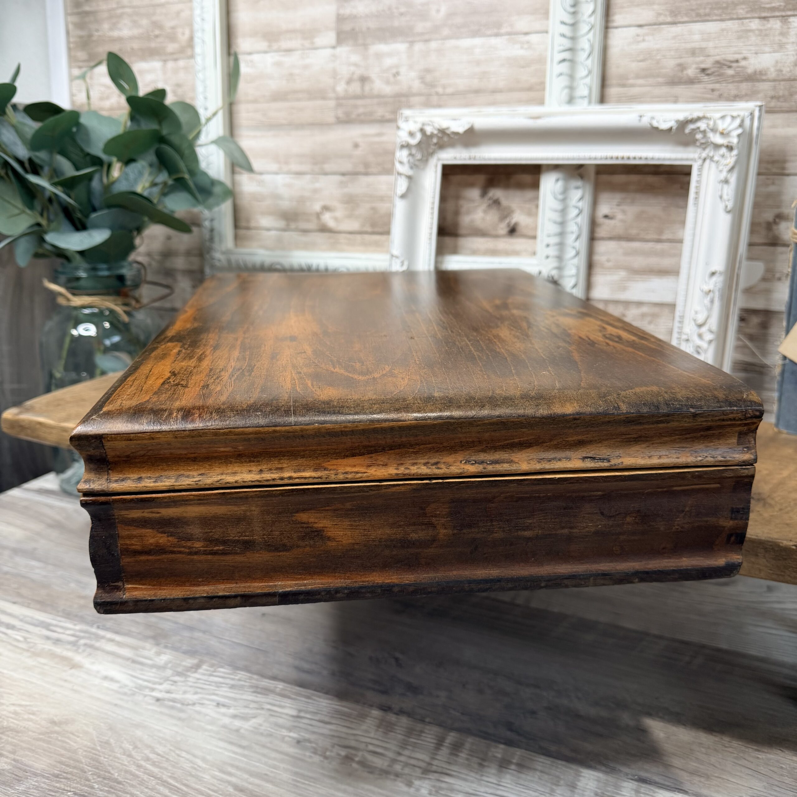 Large Vintage Wooden Storage Box - Image 7