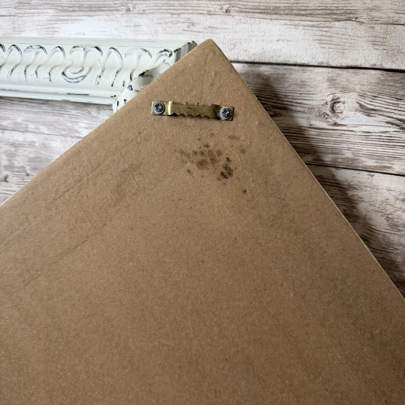 Distressed Square Mirror with Floral Transfer - Image 4