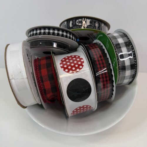 Red, Black & White Ribbon Bundle