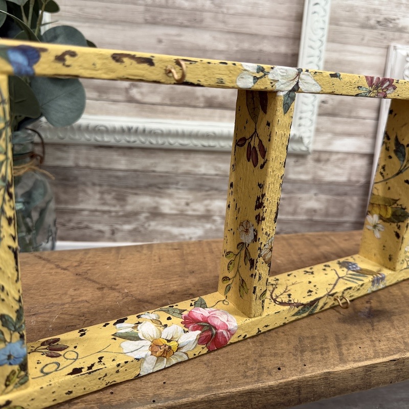Yellow Wooden Ladder / Jewelry Hanger - Image 2
